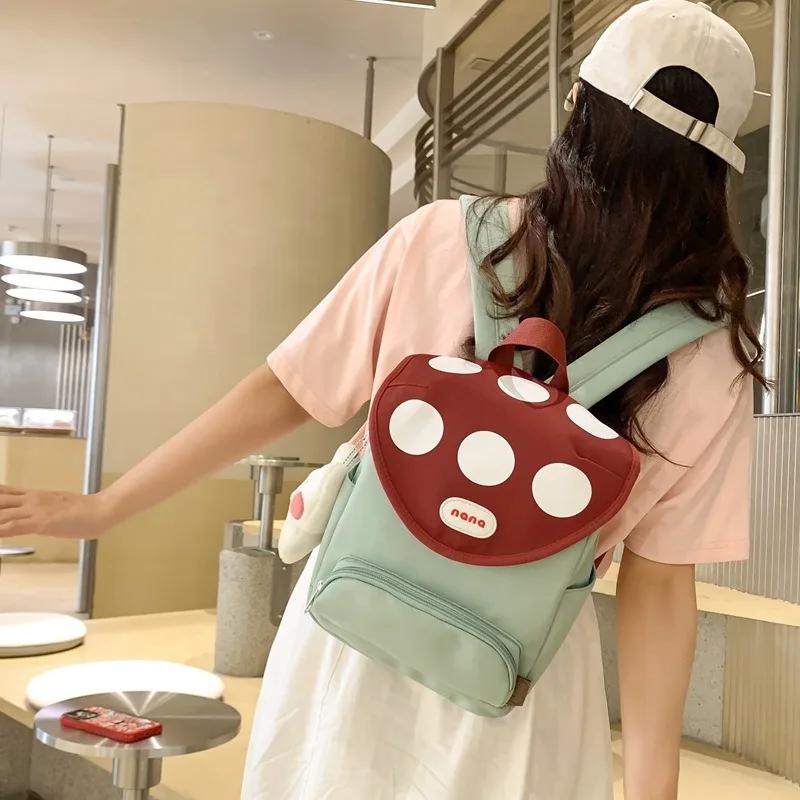 Kawai Mushroom Baby Small Backpack Mini Cute Kindergarten Backpack Mengbao Children Schoolbag Cartoon Cartoon Cartoon Schoolbag