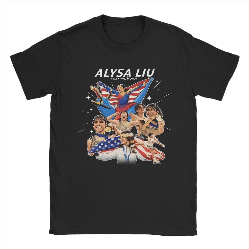 Alysa Liu 2026 2 T Shirt for Unisex Pure Cotton Funny TShirt Round Collar Tees Short Sleeve Clothes Summer