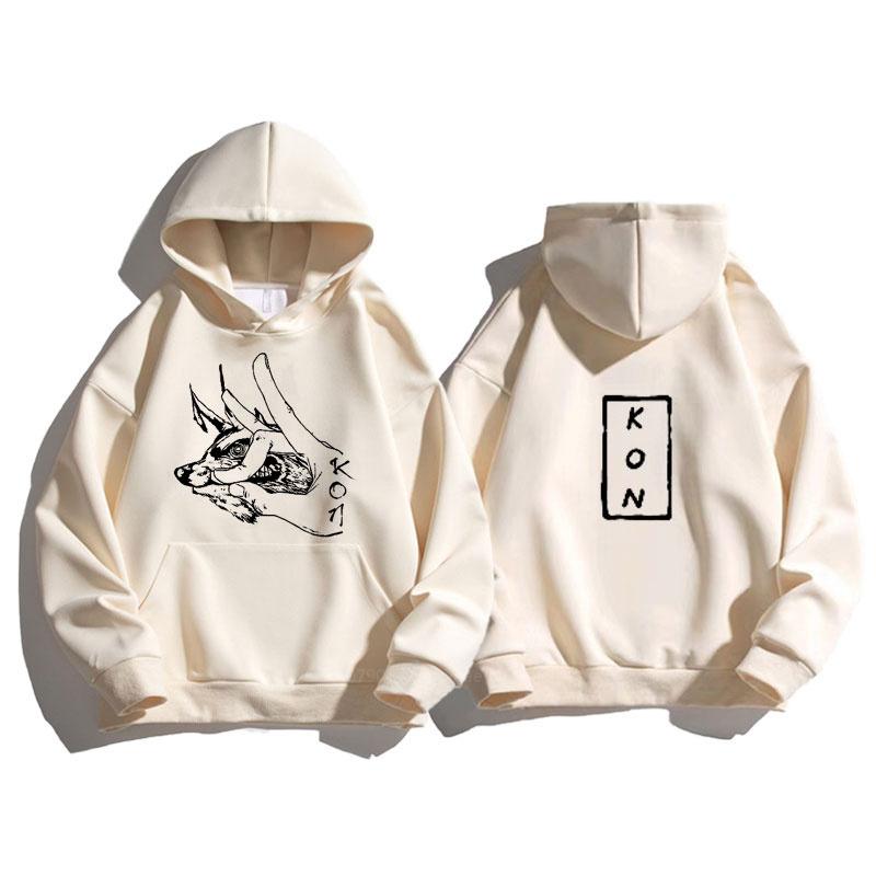 Hot Anime Chainsaw Man Hayakawa Aki Fox Devil Kon Graphic Printed Hooded Men Women Hoodies Casual Sweatshirt Harajuku Streetwear