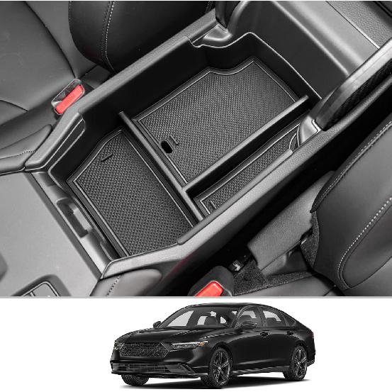 CDEFG 2023 2024 2025 2026 Accord Center Console Accessory Organizer for 2023-2026 Honda Accord Sport EX-L L Touring LX EX Middle Console Tray Armrest чёрный