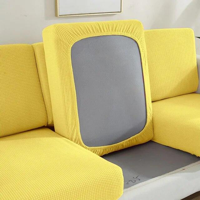 Polar Fleece Sofa Cover Jacquard Stretch Sofa Cushion Seat Cover Spandex L-shaped Corner Seaction Cover Living Room Anti-dust