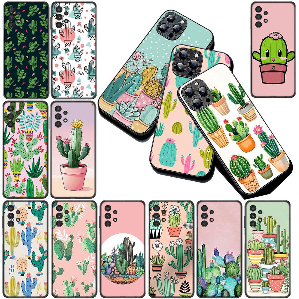 Cactus Wallpaper Phone Case for Samsung Galaxy S20 S22 S21 FE Ultra Plus A07 A17 A15 A16 A25 A57 A37 Protective Cover