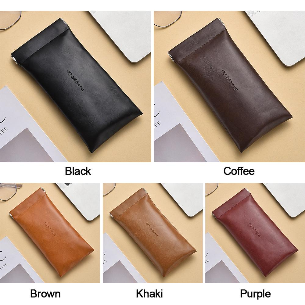 Weiches Leder Sonnenbrillenetui Einfache Wasserdichte Tasche Hülle Geschenke Aufbewahrungsbeutel für Brillen