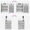 5 Piece Bathroom Cabinet Set Concrete Grey 43 x 11.5 x 60.5 cm
