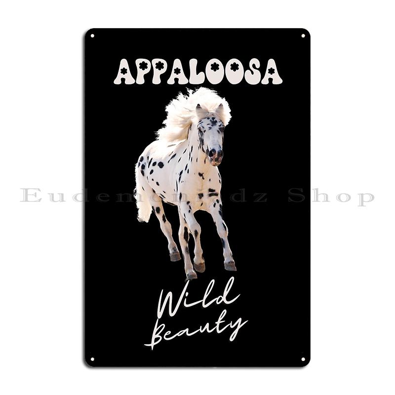 Appaloosa Horse On Map Guardian of the Pass Western Horse On Shiplap A Metal Designing Pub Wall Plaque Cave Pub Tin Sign Posters