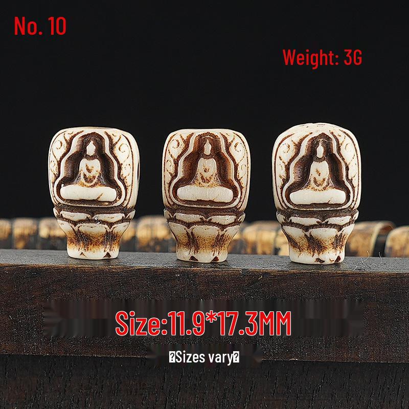 Tibetan Buddhism Pendant Necklace: Cow/Camel Bone Bead DIY Jewelry Accessory