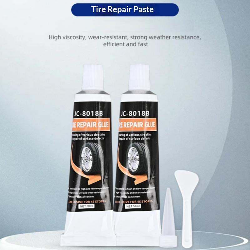 Car Bike Tire Repair Paste High Temp Resistant Black Glue Remover for Emergency Repair in Garage and Road Trips