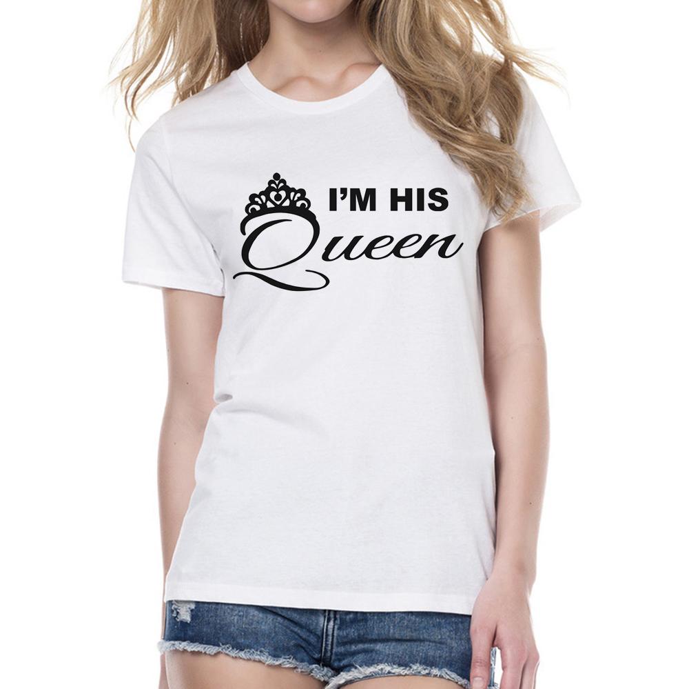 Summer Lovers Tshirt King Queen Crown Couple T Shirt Women Men Letter Print T Shirts XL