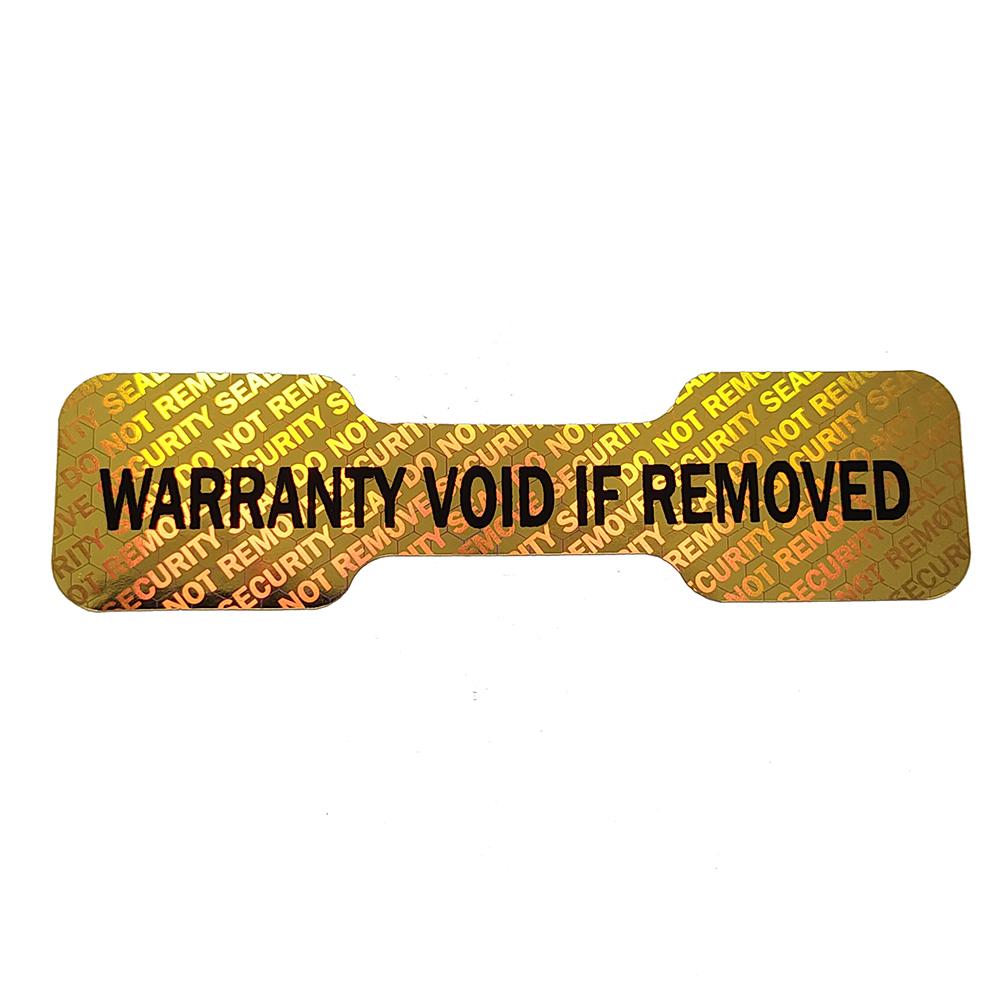 100pcs 69x18mm Dogbone Security Seal Gold Hologram Sticker Tamper Proof Label Do Not Move Anti-counterfeit Package Safety Cover
