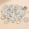 Trendy European and American Women's Rings: Niche, Fashionable, Cool Style, Light Luxury, Index Finger Set