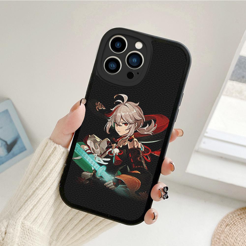 For Iphone Kazuha Genshin Impact Phone Case for Iphone 14 13 11 12 Pro MAX 13 12 MiNi 7 8 plus iphone 14 XS XR Lambskin Covers