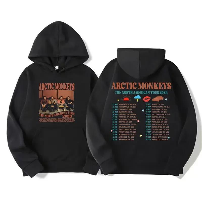Rock Arctic Monkey Hooded Sweatshirt Hooded Sweatshirt with Music Album PatternHip Hop Retro Hooded Autumn and Winter Sweatshirt