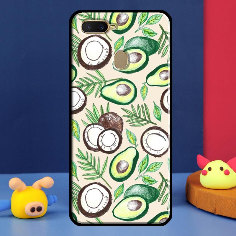 Summer Fruit Coconut Case For Oppo A98 A78 A58 A15 A16 A17 A5 A9 A91 A52 A72 A76 A96 A74 A94 A54 S A57 A77 Cover