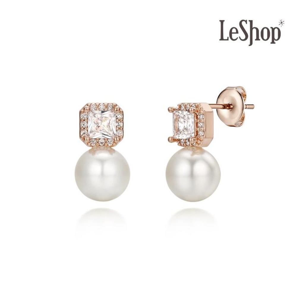 

[LsSHOP] 14K Square Point Pearl Earrings (Gold Plated)_LJ5220BRE