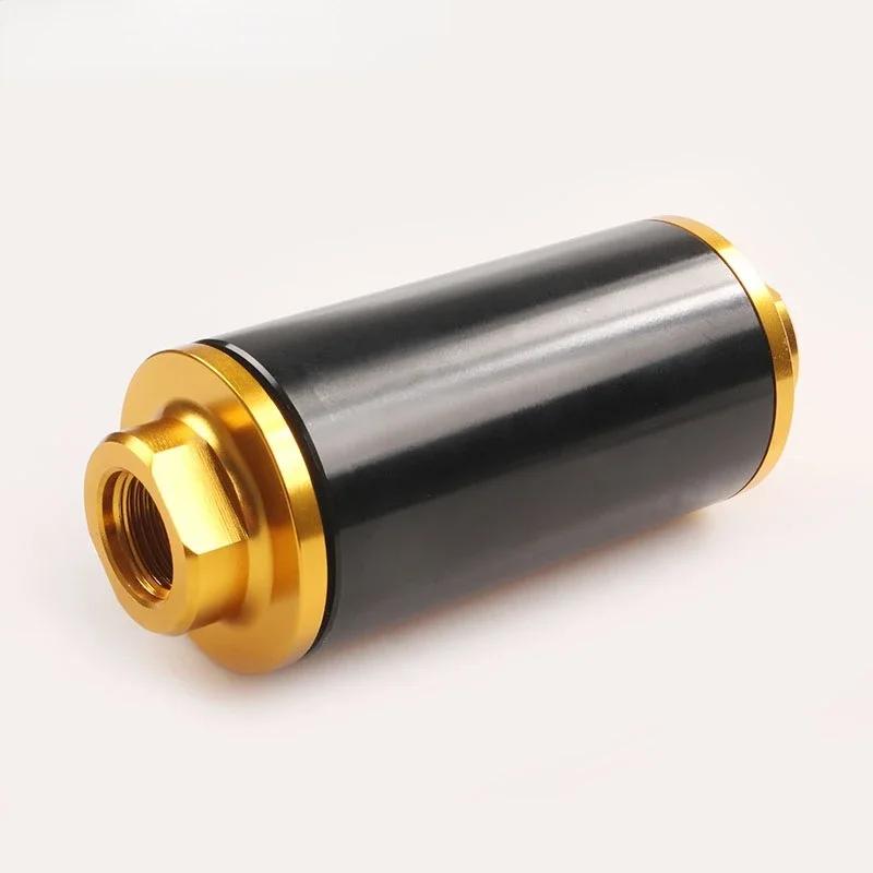 58 mm Auto-Kraftstofffilter, 100 Mikron, reinigbarer Inline-Kraftstofffilter, Halterung für universellen High Flow Turbo 6AN 8AN 10AN Adapter