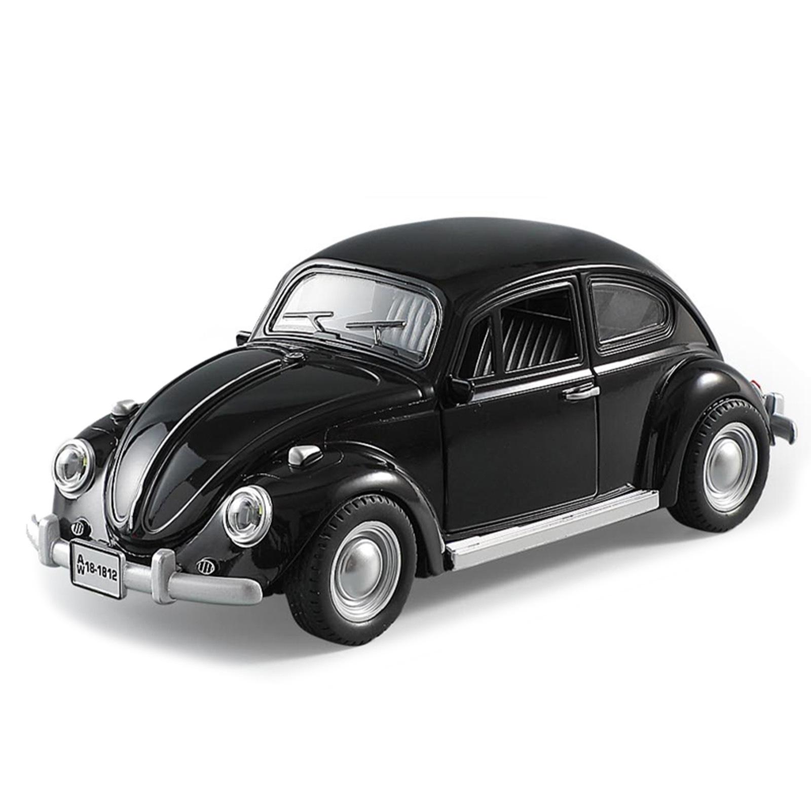 

1/18 Модель автомобіля Жук з алюмінієвого сплаву, литі металеві класичні транспортні засоби, модель автомобіля високої симуляції, звук, світло, колекція, дитячі іграшки, подарунок