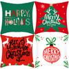 New Christmas Elk Santa Christmas Tree Egg Print Pillow Home Sofa Cushion Cover