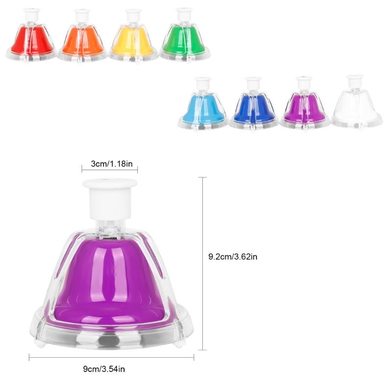 8Pcs Educational Music Toy for Toddlers Children Gift Desk Bells for Kids 8 Notes Colorful Hand Bells Set