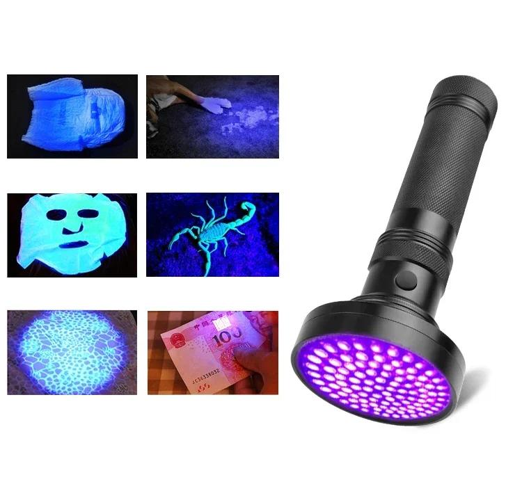 UV 100LED EDC Licht Lila Licht Schwarzlicht 395nm Ultraviolett Tragbare Handtaschenlampe LED Taschenlampe Detektor für Haustierurin