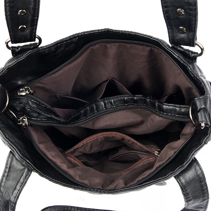 Designer Women Soft Leather Shopping Handbags Luxury Female Shoulder Crossbody Bag Ladies Casual Totes Shopper Messenger Bags