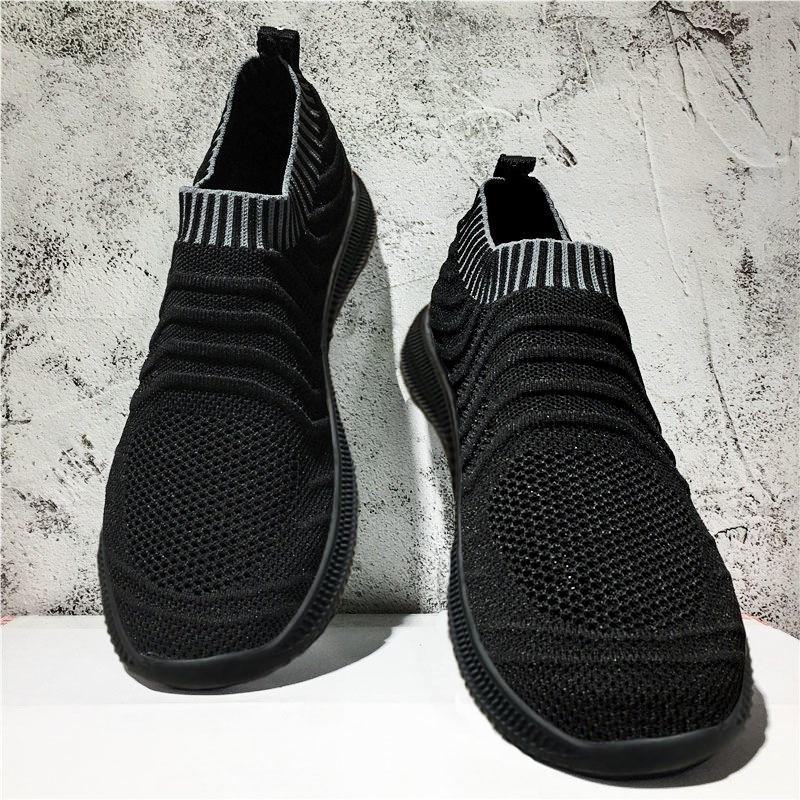 2024 Spring/Summer Men's Breathable Mesh Flyknit Casual and Running Sock Shoes