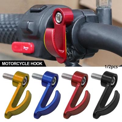 1/2 stücke Universal CNC Aluminium Legierung Motorrad Einzigen Loch Haken Helm Tasche Tragen Haken Halter Für Dirt Bike Elektrische Roller moped