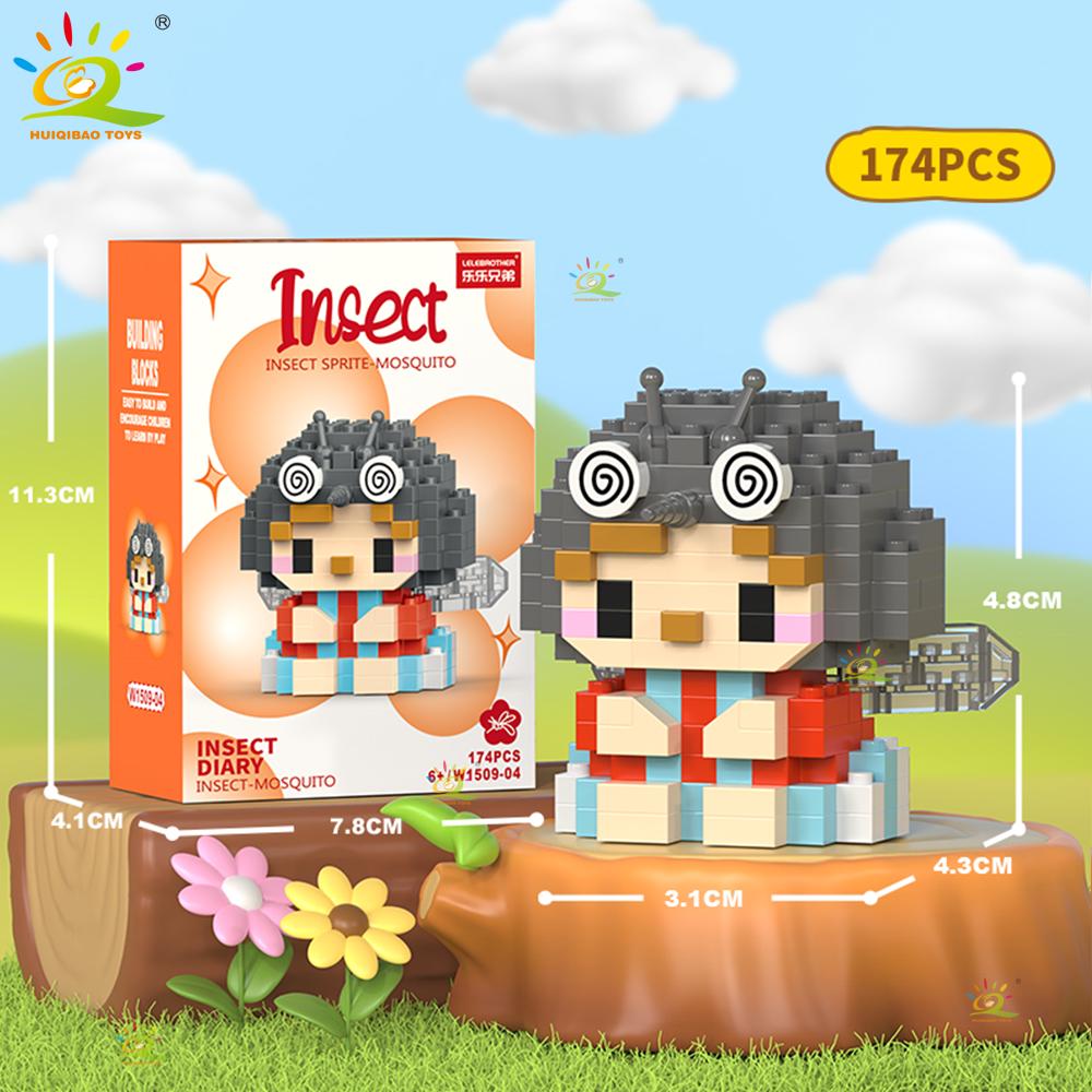 Mini Cute Insect Micro Building Blocks 3D Diamond Model BEE Snail Brick DIY City Construction Toy for Children Kid Gift
