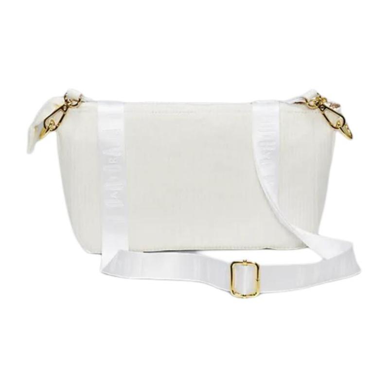 Jordan Bolsa de Ombro de Veludo Cotelê, Bolsa Transversal Regular Feminina Branco Vela Jordan FV5752-133