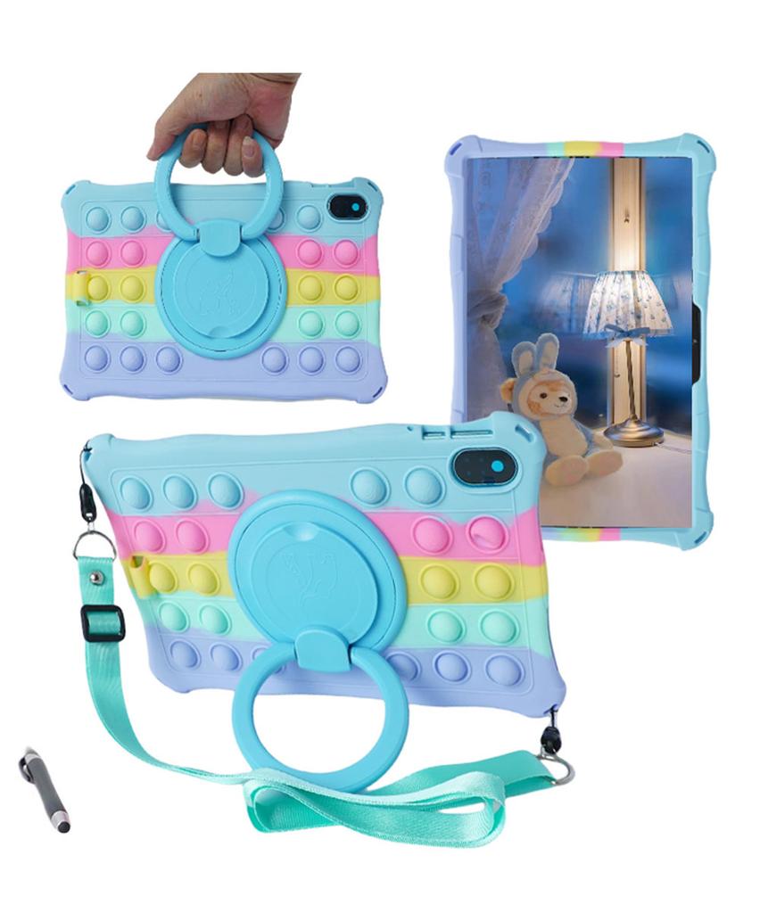 360 Rotate Soft Silicone Kids Safe Case For Honor Pad 8 12inch Full Body Handle Kickstand Tablet Cover With Strap