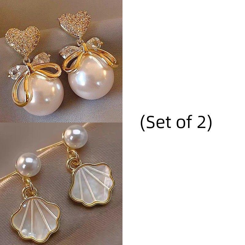 

Изысканные жемчужные серьги для женщин 2024 Новое поступление Самые продаваемые Серьги с темпераментом легкой роскоши Нишевый дизайн Серьги онлайн-инфлюенсера 23 yuan cream 2-piece set