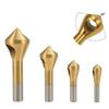 4pcs Titanium Plated Electric Drill Reamer Deburring Tool