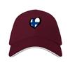 Eurovisionstyle Heart  Finland Baseball Cap Sailor Cap for Unisex Vintage Sun Hat Sun Hat For Children Hats For Women Unisexs