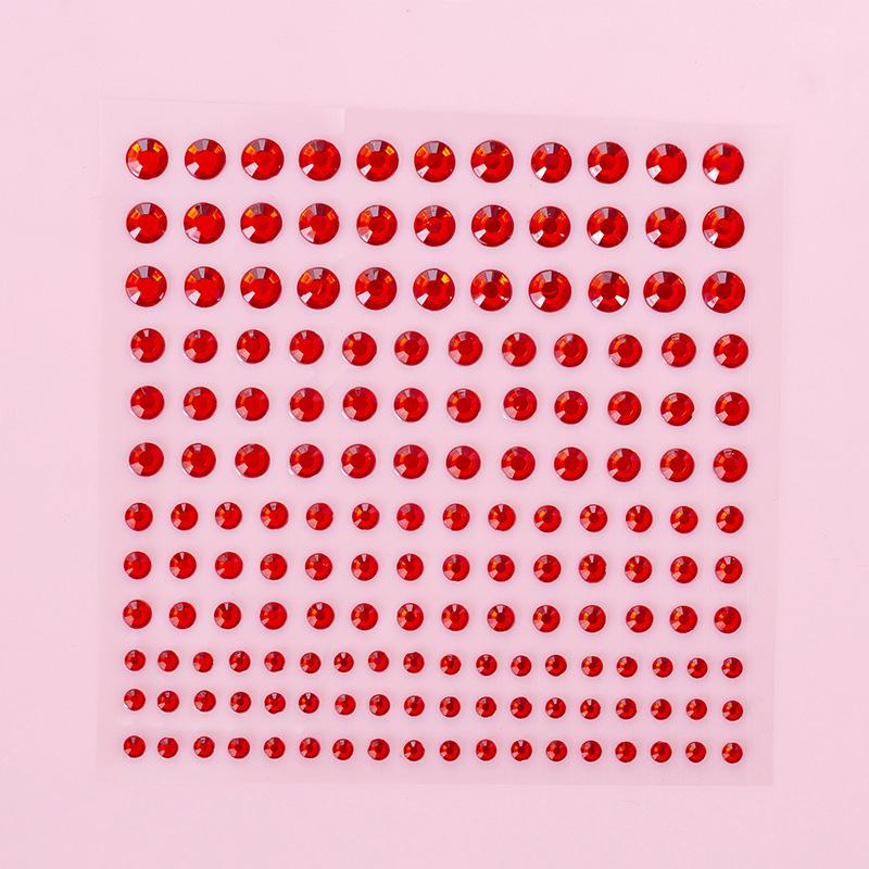 1Sheet 165Pcs 3456Mm Rhinestone Stickers Crystal Jewels Stickers Self Adhesive Face Body Gem Stickers Diy Decorative Crafts