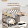 Kitchen Dish Storage Rack Cabinet Pull-out Bowl Rack Pull-out Basket Cabinet Drawer Type Storage Rack BowlPlate Plate Drain Rack