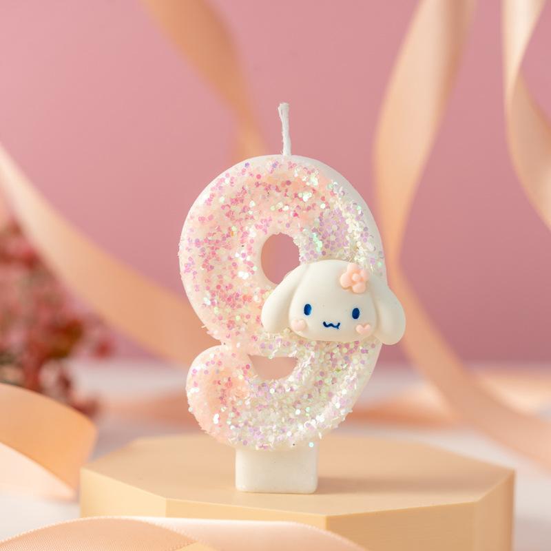 

Creative Cute Cartoon Rabbit Number Birthday Candle Cake Decoration Party Dessert 9
