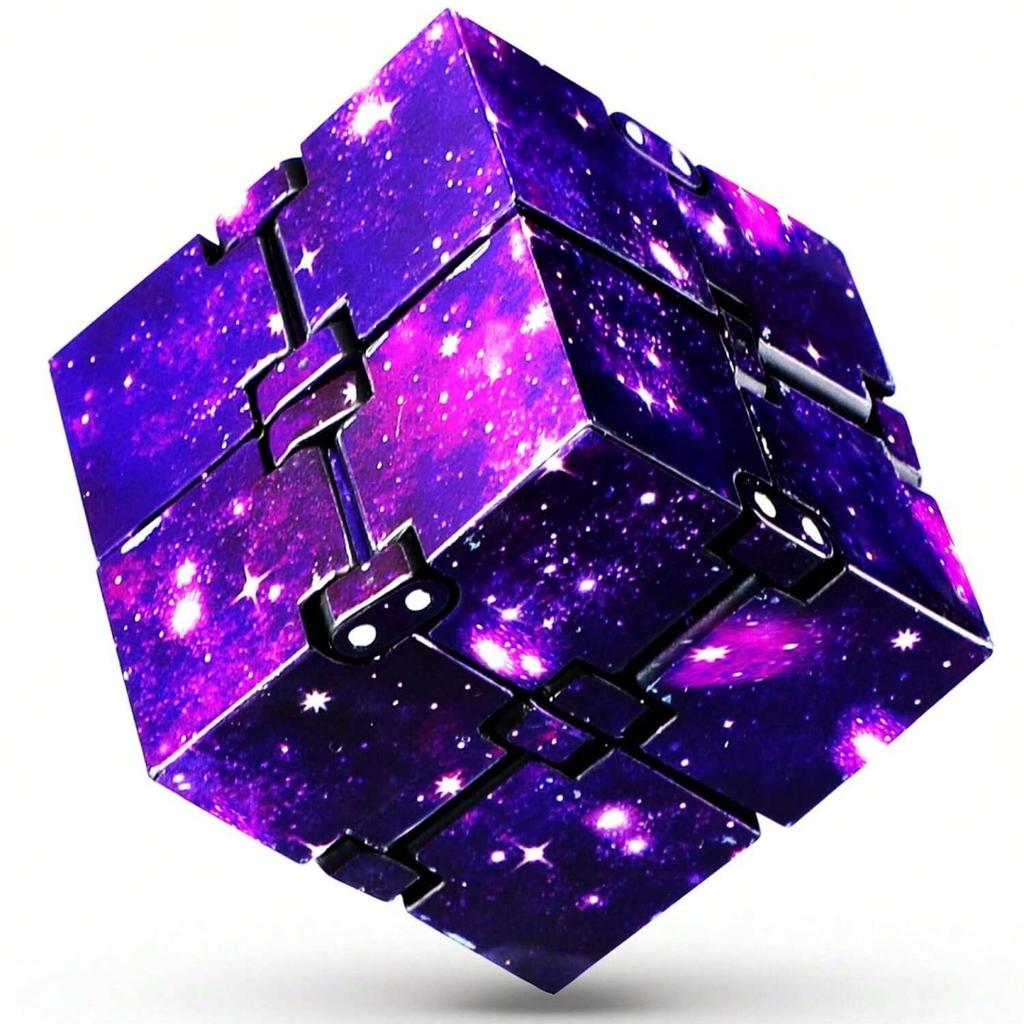 Starry Sky Themed Transforming Cube, Multi-Shape Puzzle Stress Relief Toy, Creative Transforming Board, Starry Texture Transforming Cube