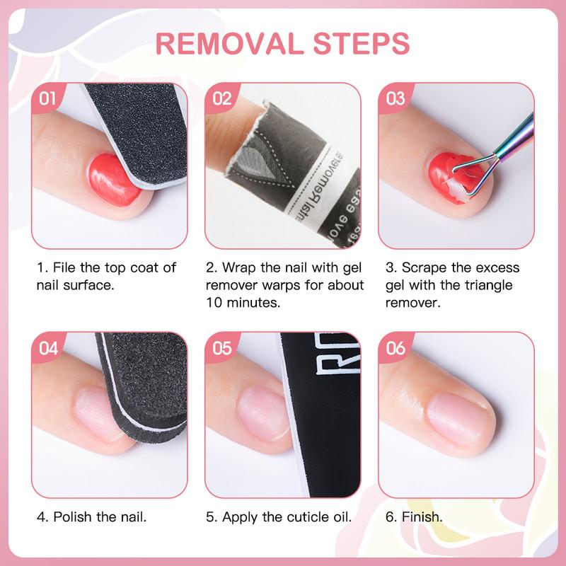 ROSALIND 150 Colors Mini Nail Gel Polish Soak Off UV Gel Nail Polish Long Lasting Base Top Gel Polish Temperature Cat Eye Glitter Nail Gel Glue