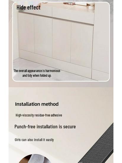 Shoe Cabinet with Kick Drawer and Slide Rail for Hallway