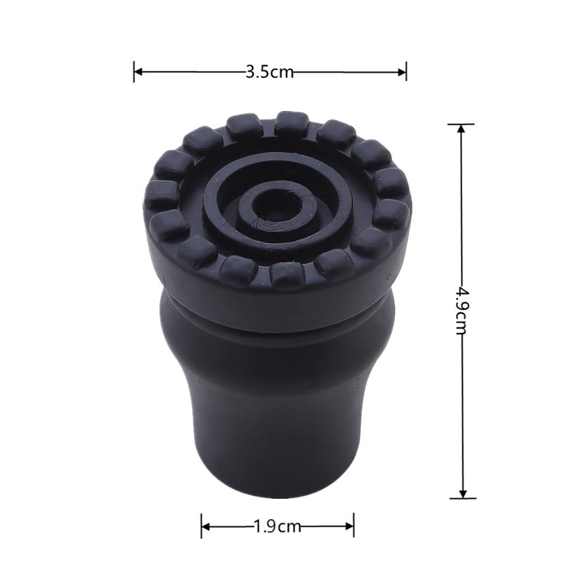 Rubber Trekking Pole Cap Walking Stick Crutch Cane Bottom Pads Cover Ferrule Non-slip Foot Cover Trekking Pole Cane Crutch Chair