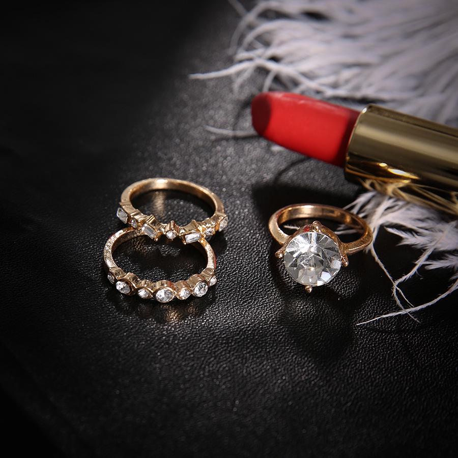 Micro-Set Zircon Ring, Personalized Fashion Temperament, Ring Jewelry, Women'S Ring Set.