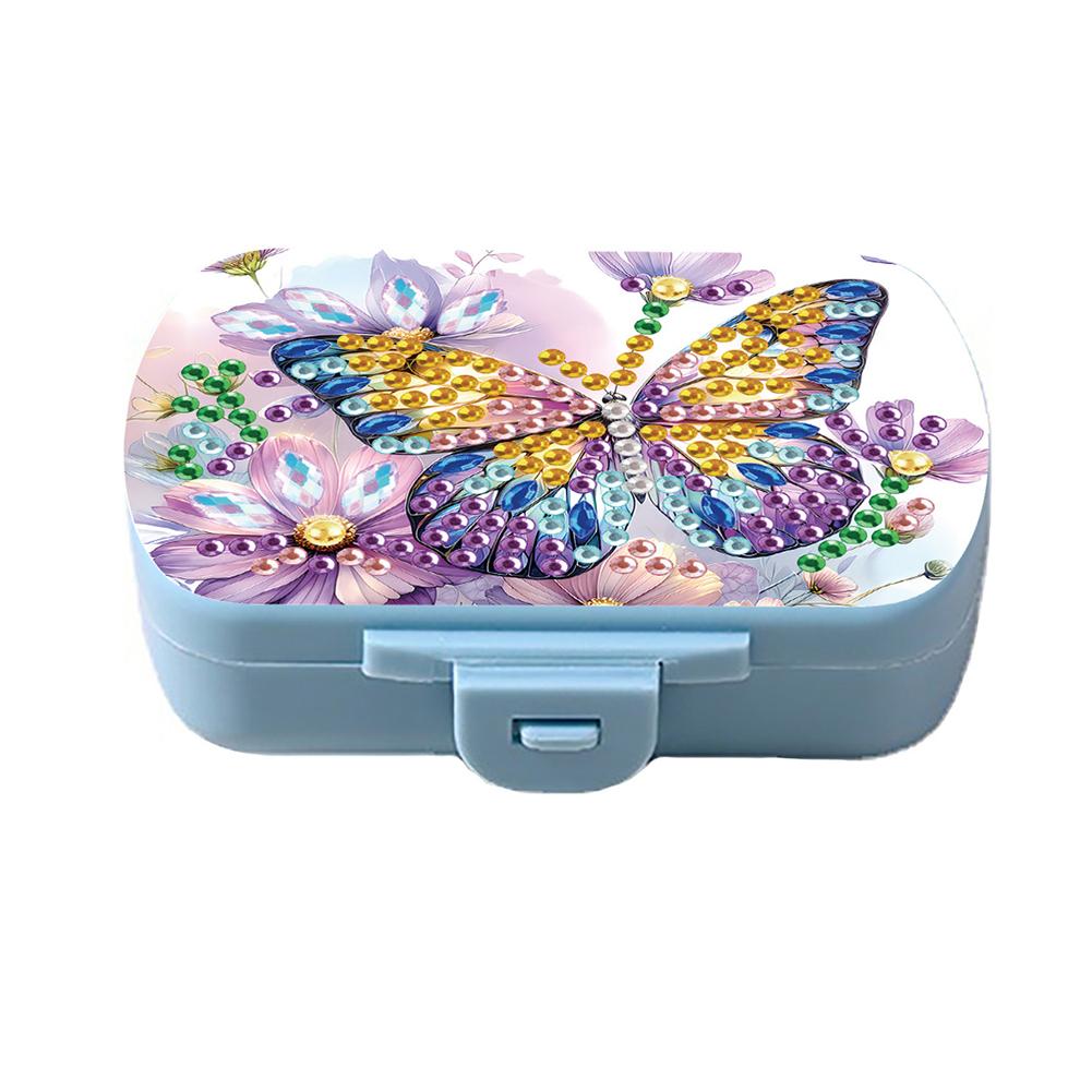 5D DIY Diamond Painting Dot Pill Case Diamond Painting Pill Dispenser Diamond Art Travel Medicine Storage Case for Art Craft