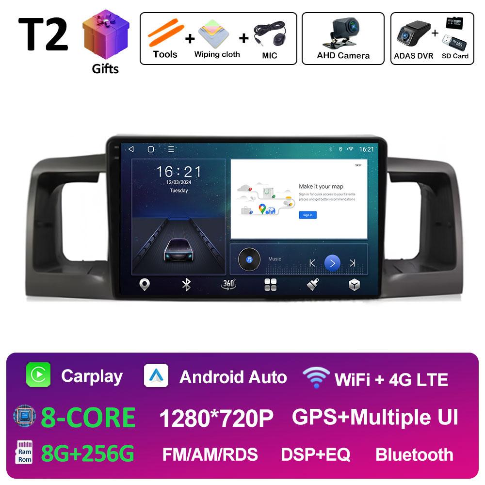 For Toyota Corolla E120 2000 2001 2002 2003 2004 Car Multimedia Video Radio Player DSP Stereo Autoradio Cooling fan Bluetooth 4G