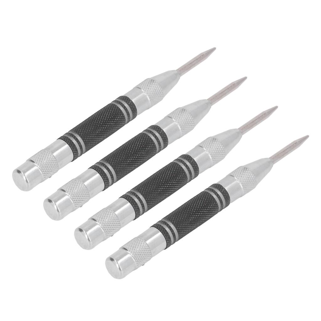 4Pcs Center Punch Automatic High Speed Steel 5in Tool Set Kit for Installation Maintenance