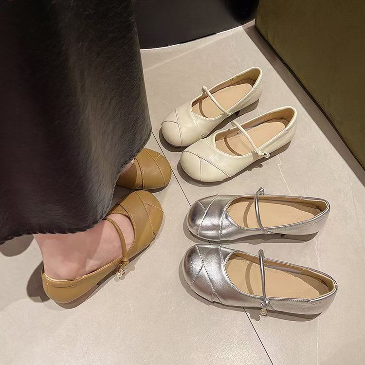 Internet celebrity with skirt fairy style Mary Jane single shoes temperament Shu Yinglun style small leather shoes