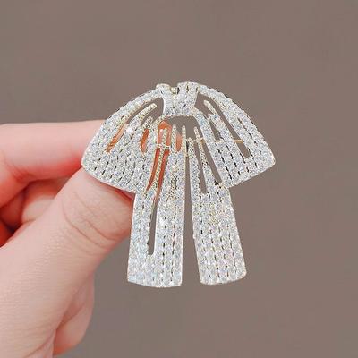Big Bow Brooch High-End Femininity Versatile Diamond Corsage Niche Design Pin Suit Accessories