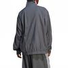 adidas Originals Adilenium Oversized Track Top With Three-Stripe Colorblock Design Women Tops Dark-Gray IV9338