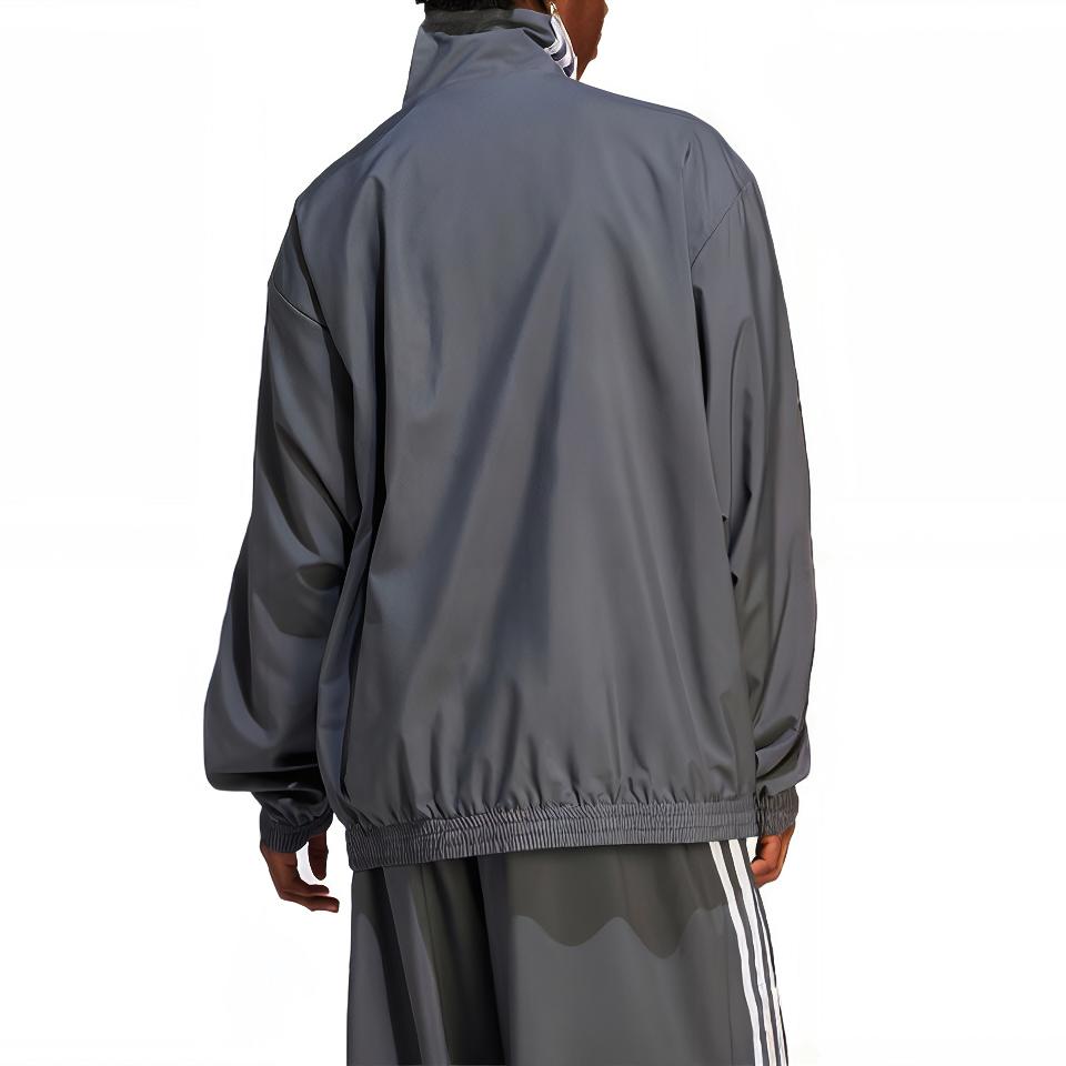 adidas Originals Adilenium Oversized Track Top With Three-Stripe Colorblock Design Women Tops Dark-Gray IV9338