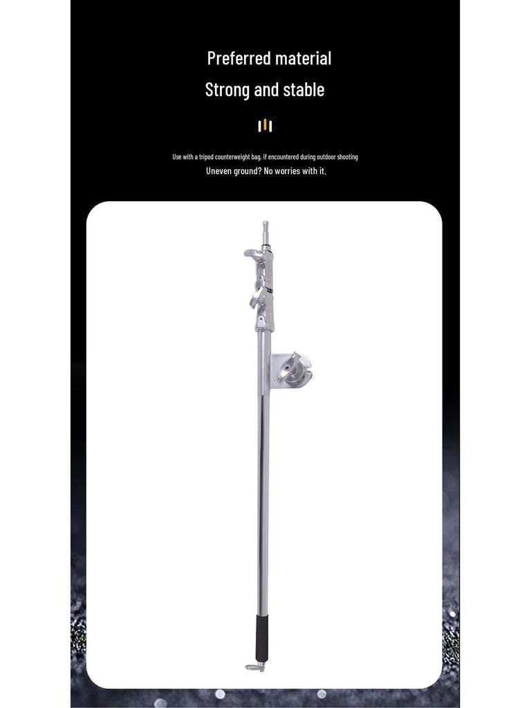 8Meking Multi-Functional Photography Steel Light Stand - Studio and Broadcast Support Arm