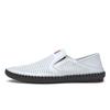 Men's Spring Autumn New 2024 Leather Loafers Slip-on Soft Casual Shoes Comfortable Drive Flats White Breathable Shoes