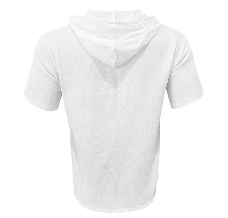 Men's Trendy Hooded Short-Sleeve Casual Sweatshirt
